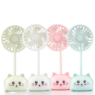 Mini Ventilador De Mesa Portatil USB Recarregável Gatinho