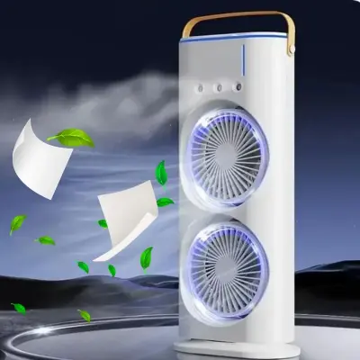 Mini Ventilador Umidificador Portátil Duplo