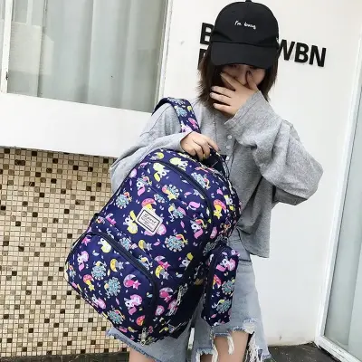 Mochila Escolar Com Estojo Estampada A Prova D’Agua