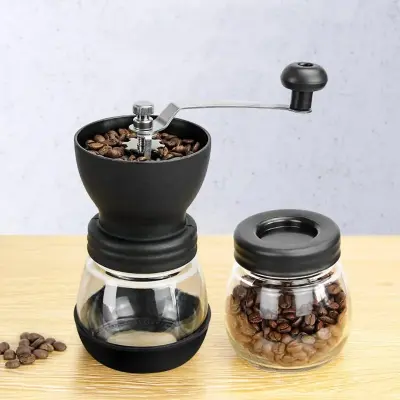 Moedor De Café Manual Com Recipiente de Vidro