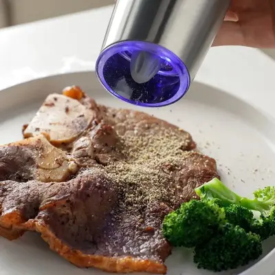 Moedor De Pimenta E Tempero Elétrico Automático Sensor LED