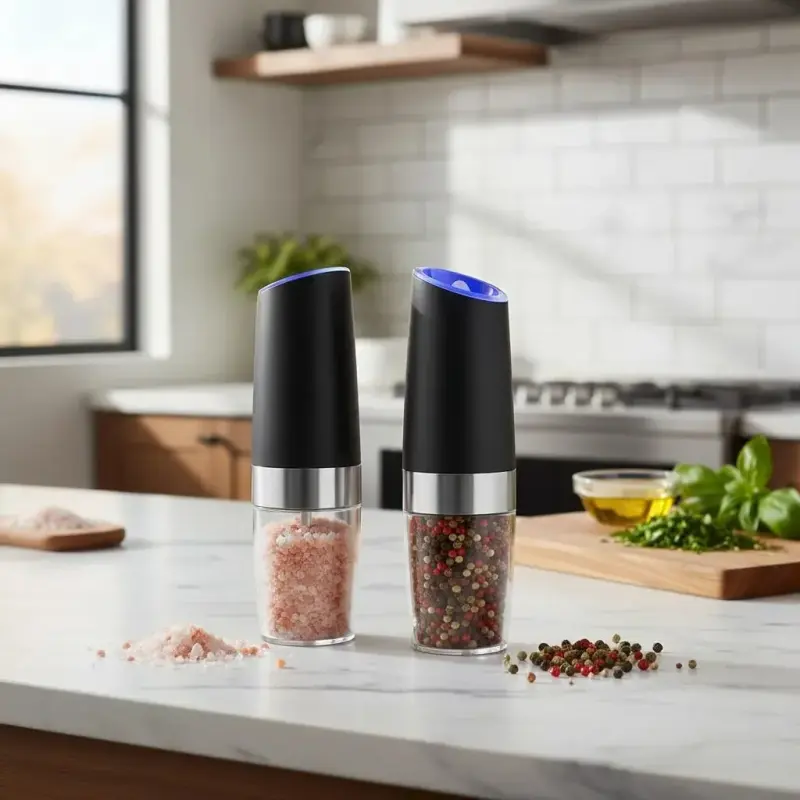 Moedor De Pimenta E Tempero Elétrico Automático Sensor LED