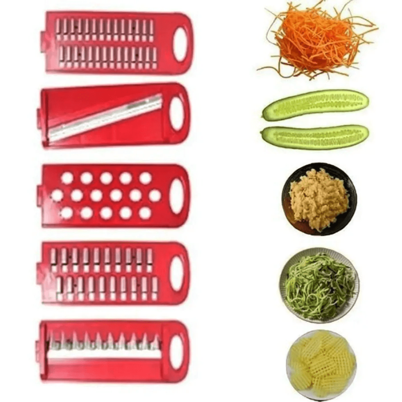 Multi Cortador Fatiador Batata Picador Legumes Manual 5 em 1