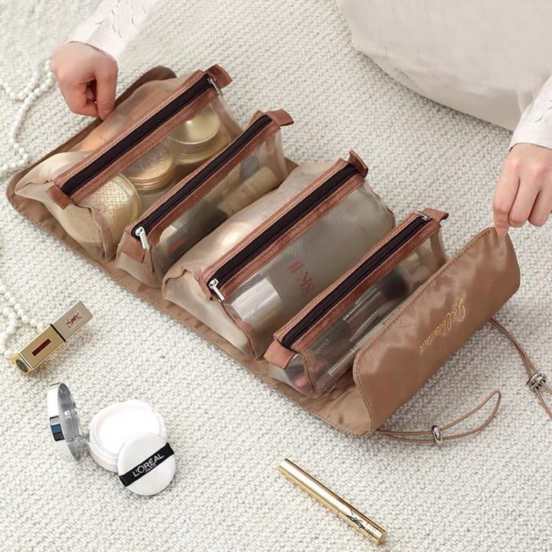 Necessaire De Maquiagem Cosmético Com 4 Estojos Destacáveis