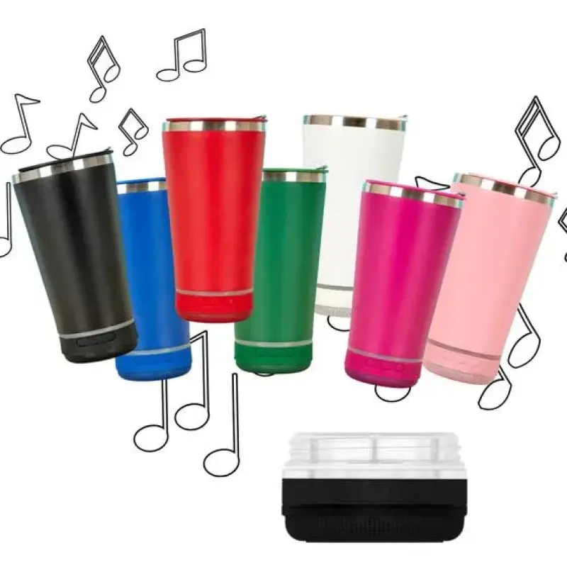 [OFERTA 🔥] Copo Térmico Tipo Stanley com Caixa de Som Bluetooth – Sem Estampa