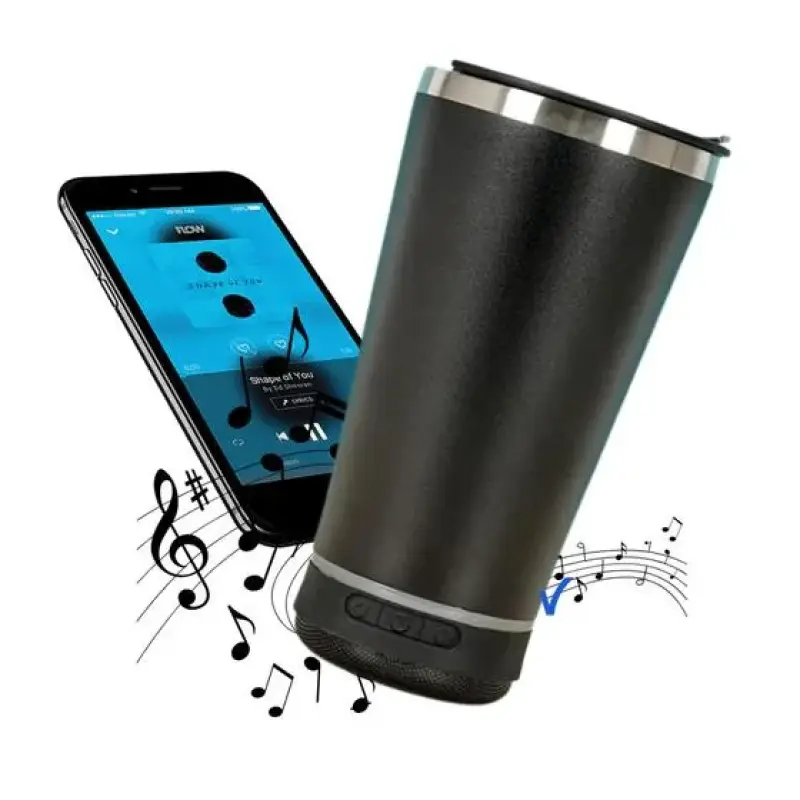[OFERTA 🔥] Copo Térmico Tipo Stanley com Caixa de Som Bluetooth – Sem Estampa
