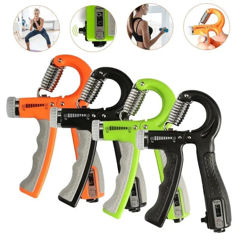 Hand Grip Com Ajuste Intensidade Contagem Repetição Fitness