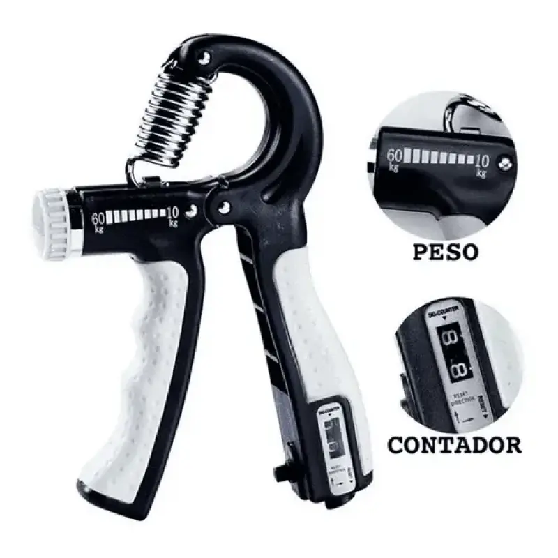 Hand Grip Com Ajuste Intensidade Contagem Repetição Fitness