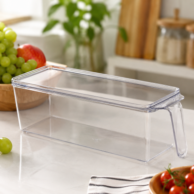 Organizador de Geladeira com Tampa para Frutas e Ovos