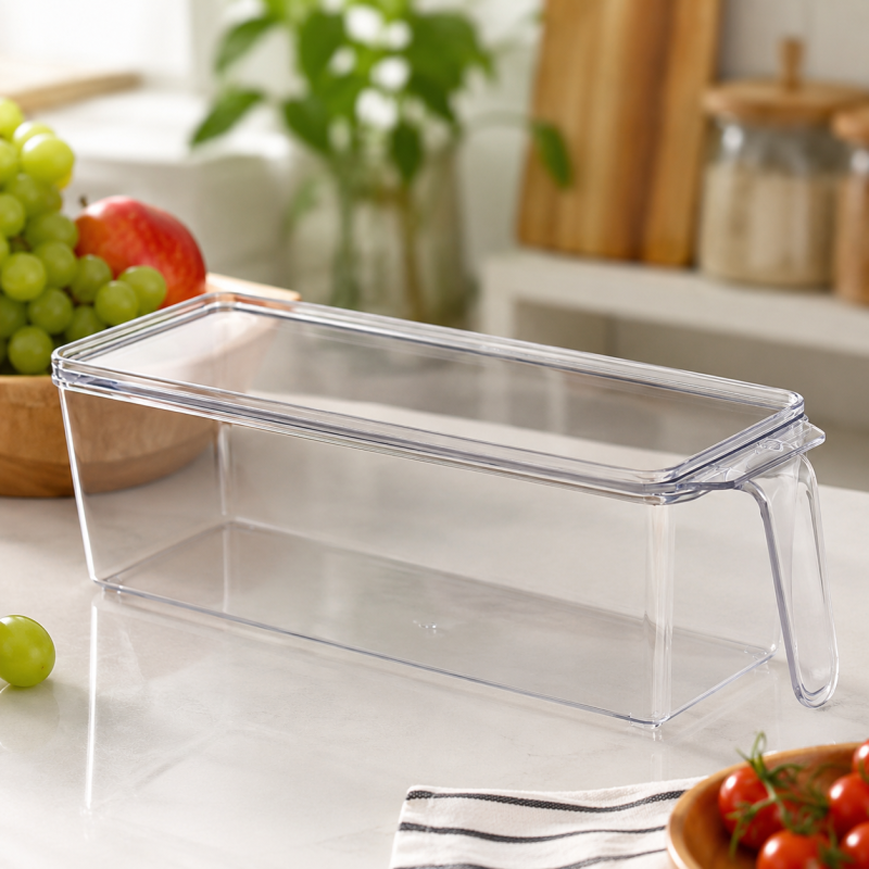Organizador de Geladeira com Tampa para Frutas e Ovos