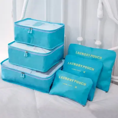 Organizador De Mala Para Viagem Kit 6 Peças De Nécessaire