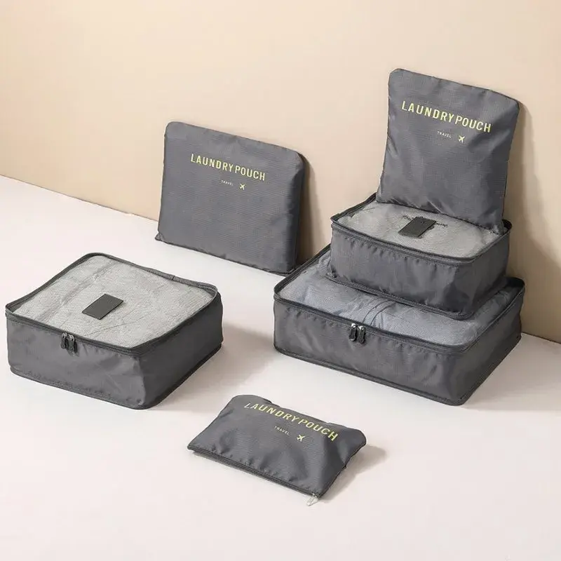 Organizador De Mala Para Viagem Kit 6 Peças De Nécessaire
