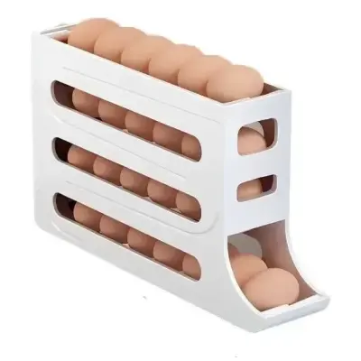 Suporte Organizador para 30 Ovos com Rolamento Automático