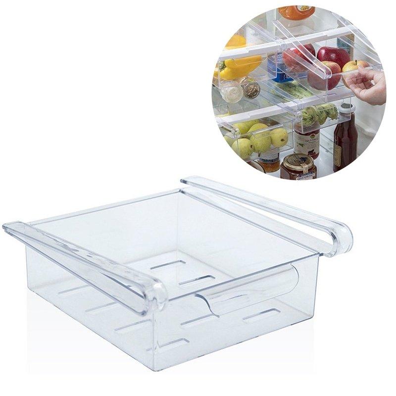 Organizador Geladeira Gaveta Quadrado Frutas Transparente