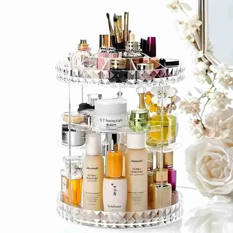Organizador Giratório para Maquiagem e Cosméticos
