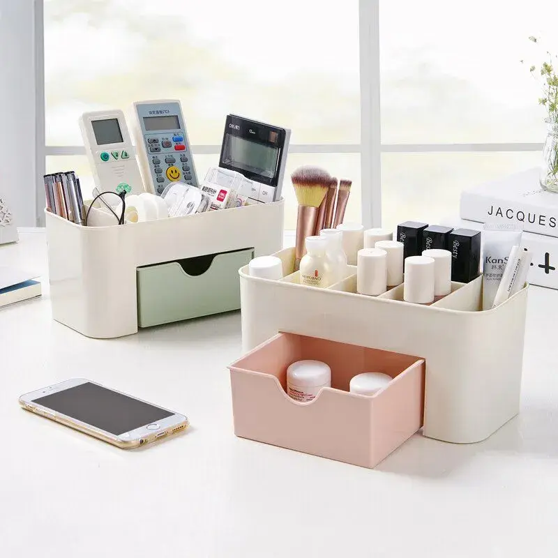 Organizador Multifuncional Maquiagem Cosméticos e Porta Treco com Gaveta
