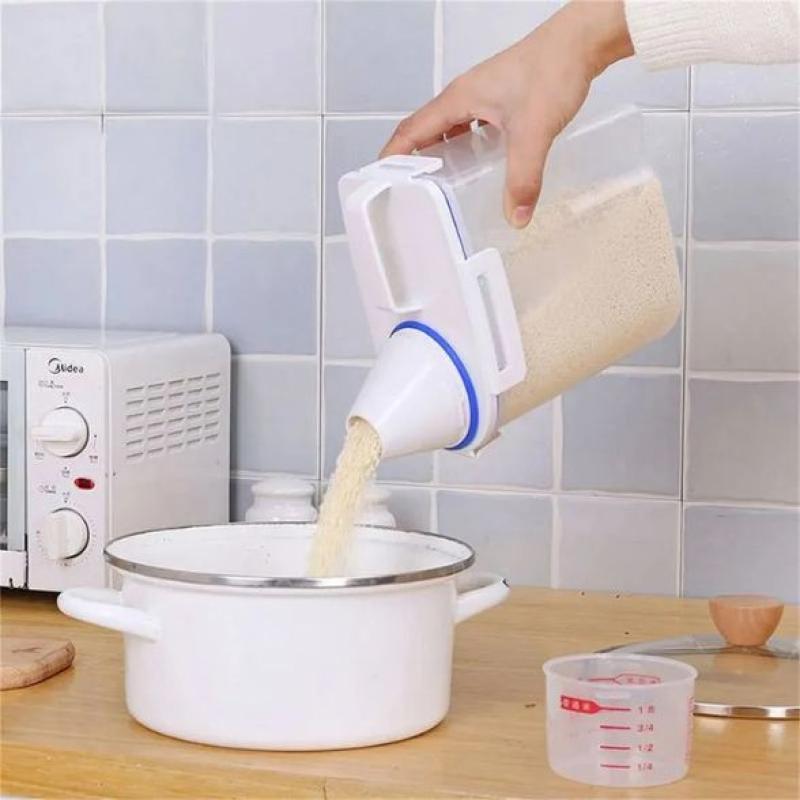 Organizador Pote Hermético com Copo Medidor para Mantimentos 1,5L