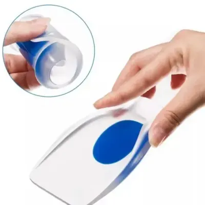 Palmilhas Gel Ortopédicas de Silicone para Fascite Plantar e Esporão de Calcâneo – Kit com 2