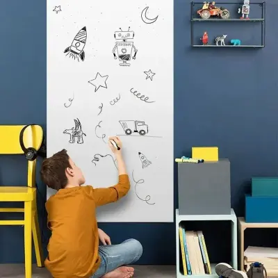 Papel De Parede Adesivo Lousa Quadro Branco Com Marcador