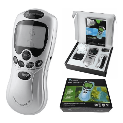 Aparelho Massagem Choque 4 Eletrodos Therapy Machine Massageador Muscular Tens e Fes
