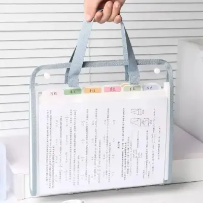 Pasta Organizadora Com Alça A4 Transparente