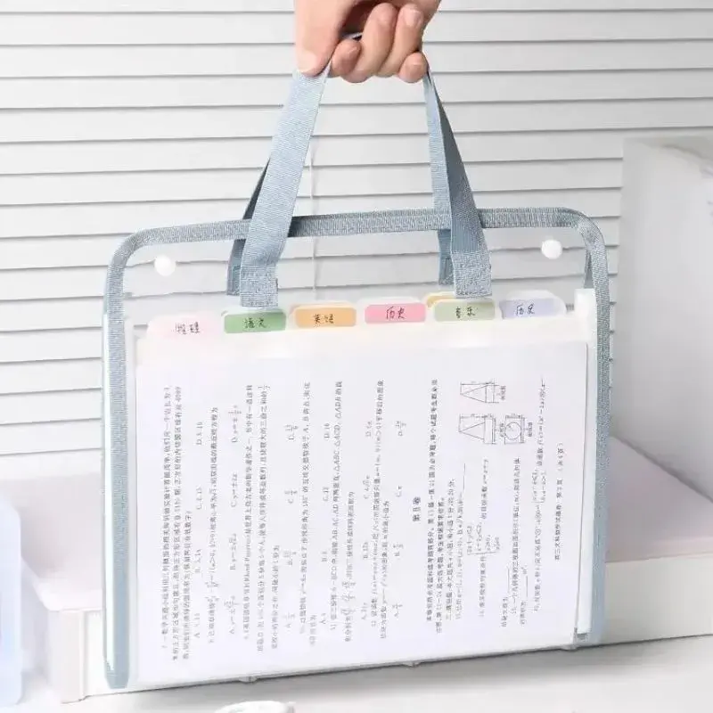 Pasta Organizadora Com Alça A4 Transparente
