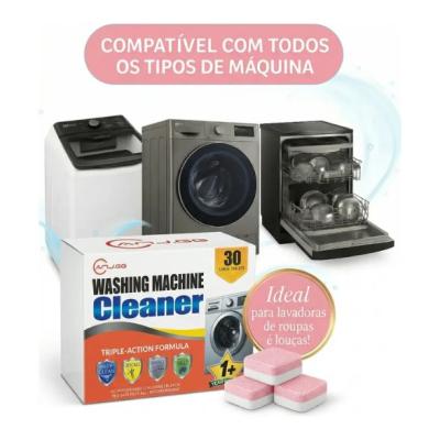 Pastilha Tablete Limpeza Máquina Lavar Roupa e Louça – Kit 30 Unidades