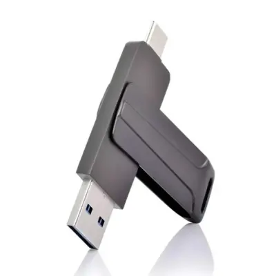 Pen Drive 2 em 1 – 128GB USB e Tipo-C Compatível com Android
