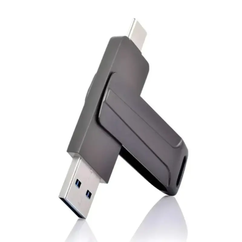 Pen Drive 2 em 1 – 128GB USB e Tipo-C Compatível com Android