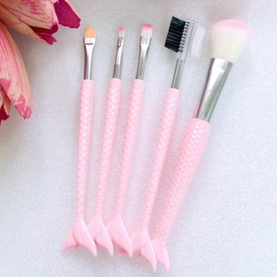 Kit Pincel De Maquiagem Sereia Royal 5 Pinceis