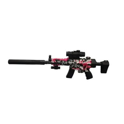 Pistola Lançador de Bolinha de Gel Automática Recarregável MP5 Com Laser