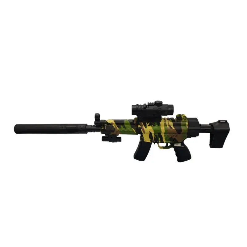 Pistola Lançador de Bolinha de Gel Automática Recarregável MP5 Com Laser