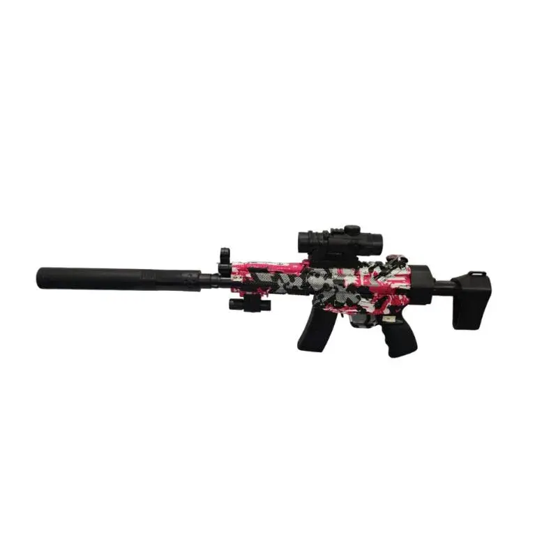 Pistola Lançador de Bolinha de Gel Automática Recarregável MP5 Com Laser