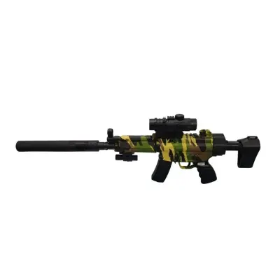 Pistola Lançador de Bolinha de Gel Automática Recarregável MP5 Com Laser