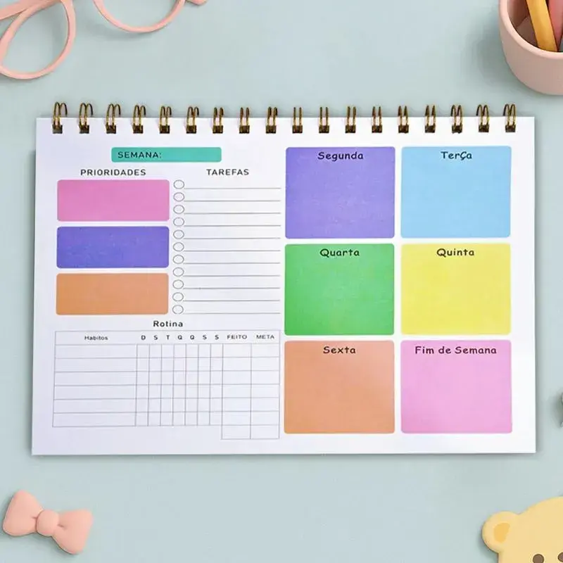 Planner Semanal Colorido – 50 Folhas
