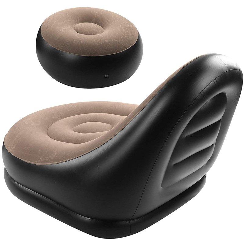 Poltrona Inflável Ultra Lounge Com Puff
