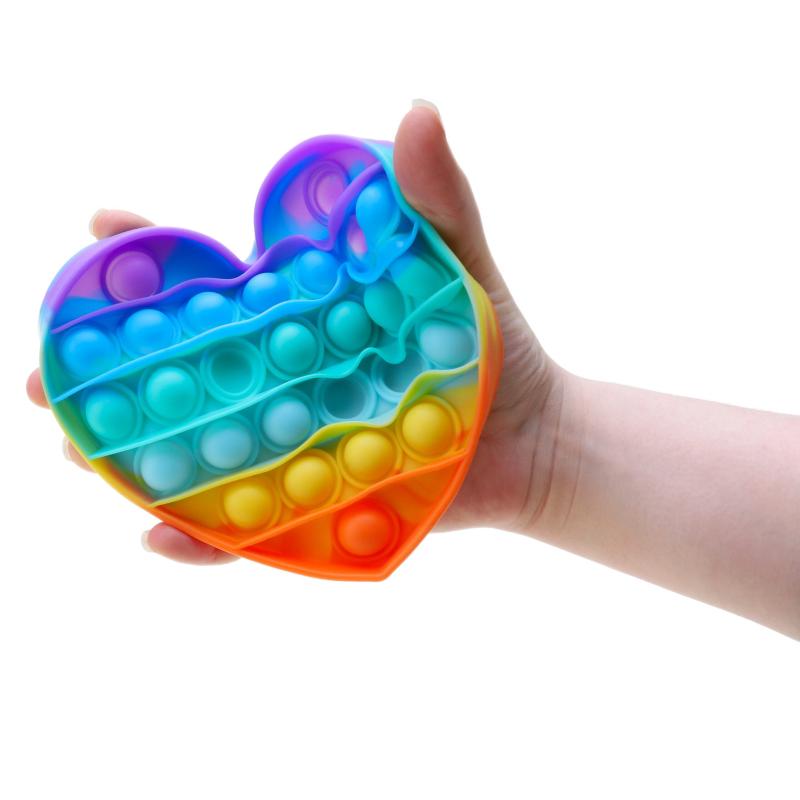 Pop It Fidget Brinquedo De Apertar Anti Stress Sensorial Rainbow
