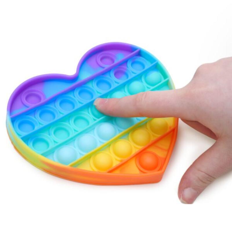 Pop It Fidget Brinquedo De Apertar Anti Stress Sensorial Rainbow