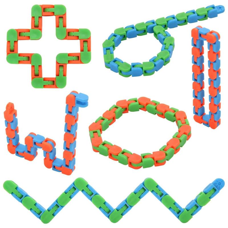 Pop It Fidget Brinquedo Wacky Tracks Snap Sensorial Cobra