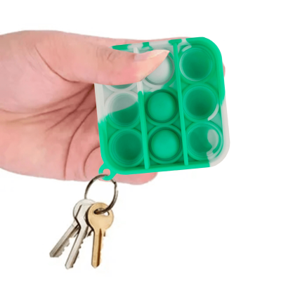 Pop It Fidget Chaveiro de Silicone de Apertar Anti Stress