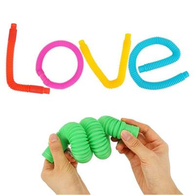 Pop Tube Fidget Toy Tubo Plástico Sifão Sensorial Pequeno