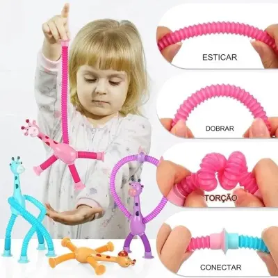 Pop Tube Macaquinho Flexível Com LED