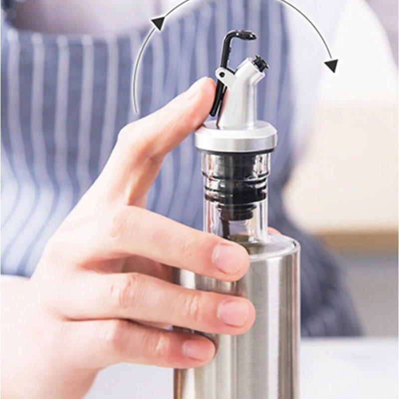 Porta Azeite Vinagre Óleo Molho Aço Inox Dosador Galheteiro