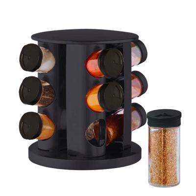 Porta Condimento Giratorio De Vidro / Plastico Com 9 Peças