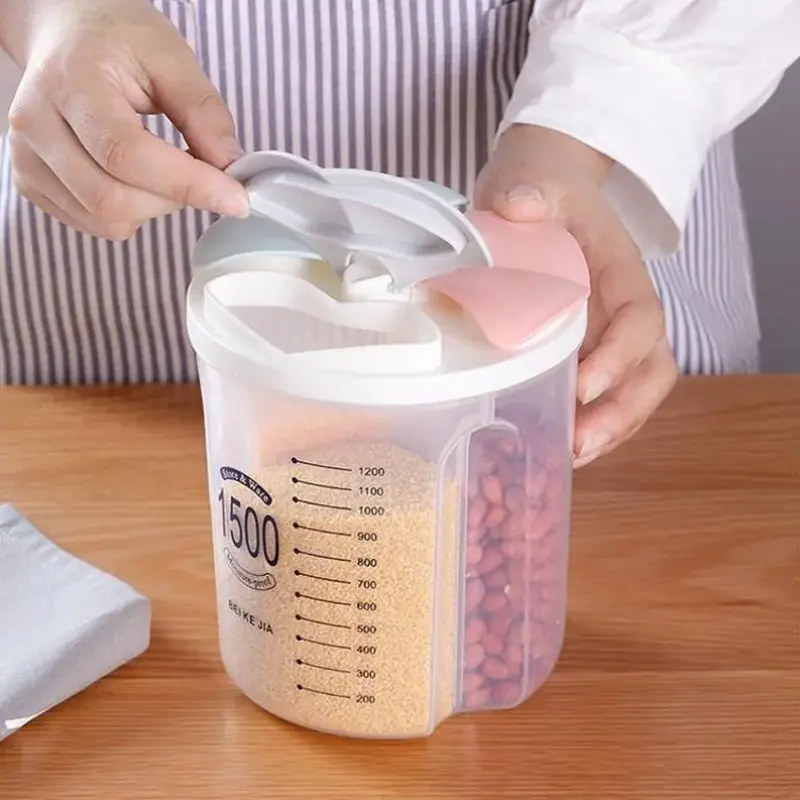 Pote Plástico com 3 Divisórias 1,5L
