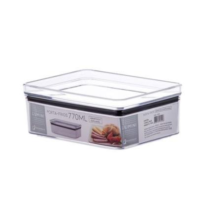Porta Frios Hermético Empilhável Lumini Retangular 770 ml – Acrílico Cristal