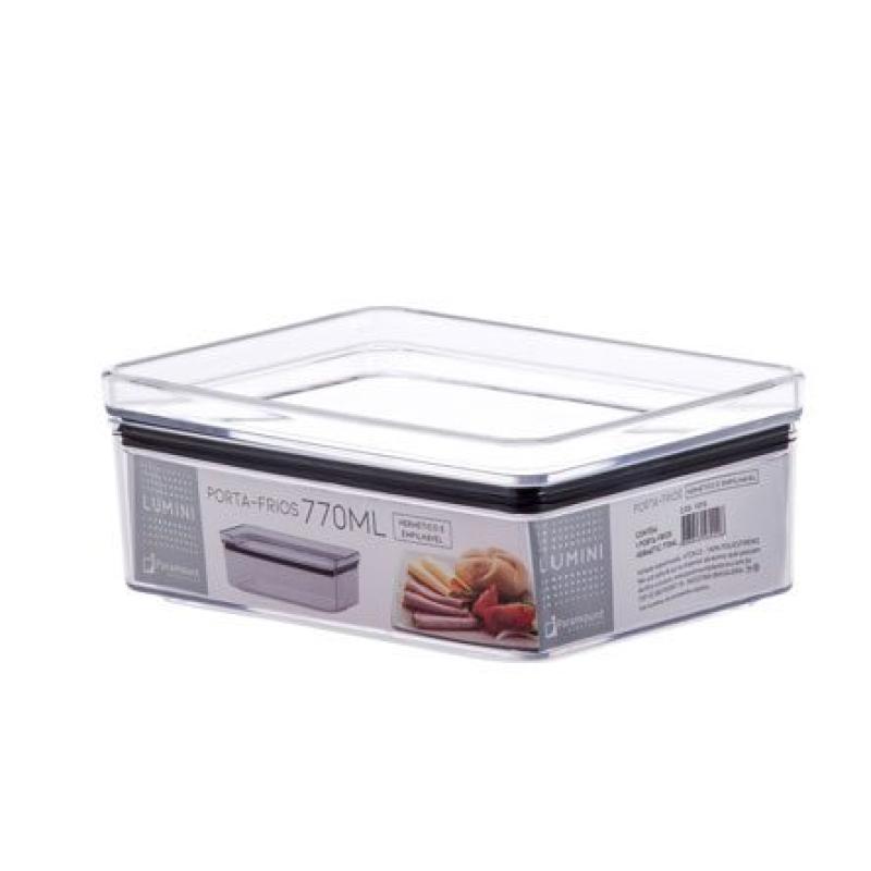 Porta Frios Hermético Empilhável Lumini Retangular 770 ml – Acrílico Cristal