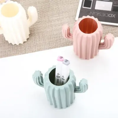 Porta Lápis e Caneta Fofo de Cacto Premium Design