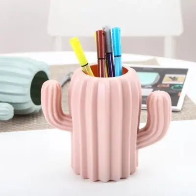 Porta Lápis e Caneta Fofo de Cacto Premium Design