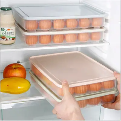 Porta Ovos Bandeja Plástico 24 Cavidades com Tampa